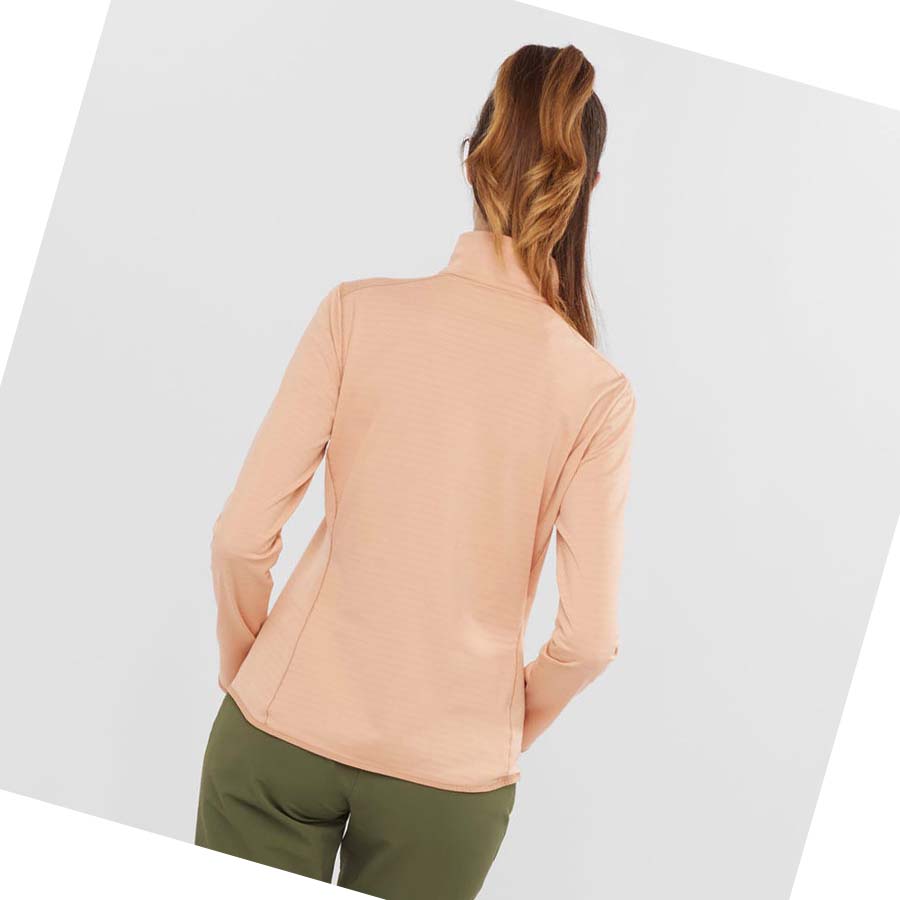 Salomon ESSENTIAL LIGHTWARM Kadın Kapüşonlu Sweatshirt Pembe | TR 2522BEX